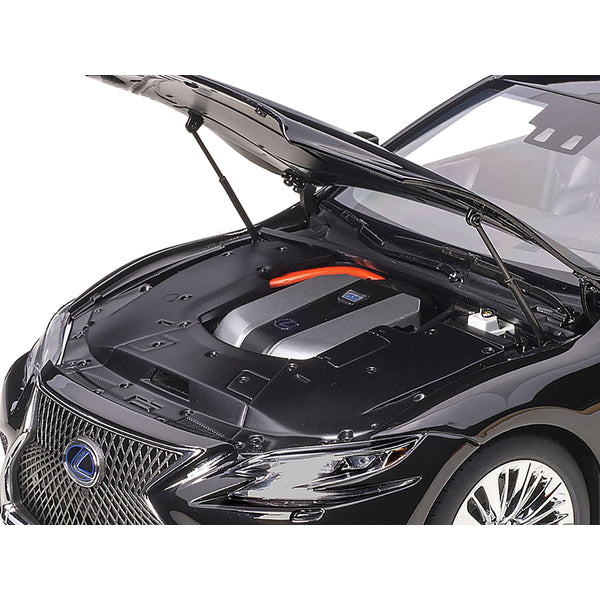 Lexus LS 500h Black with Black Interior 1/18 Model Car by Autoart