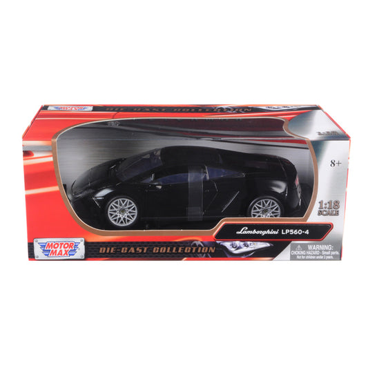 Lamborghini LP 560-4 Black 1/18 Diecast Car Model by Motormax