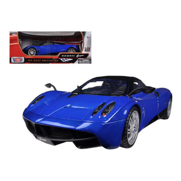 Pagani Huayra Blue with Black Top 1/18 Diecast Model Car by Motormax