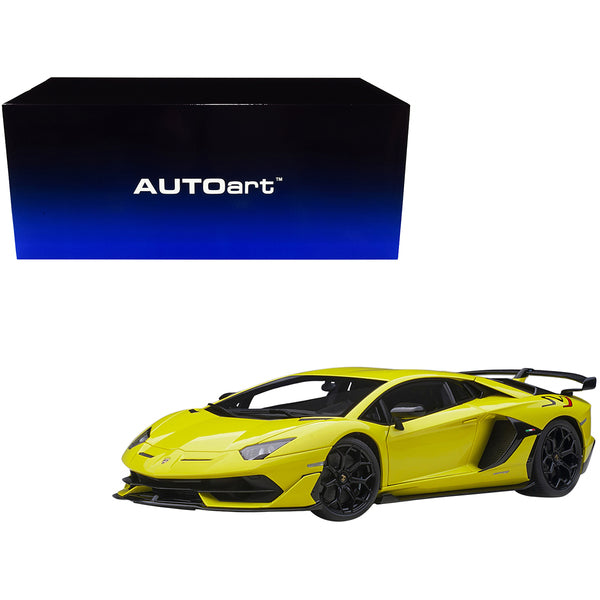 Lamborghini Aventador SVJ Giallo Tenerife / Pearl Yellow 1/18 Model Car by Autoart