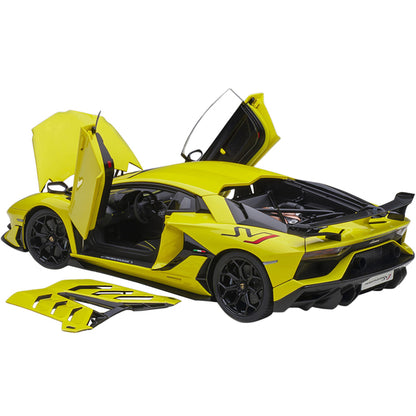 Lamborghini Aventador SVJ Giallo Tenerife / Pearl Yellow 1/18 Model Car by Autoart