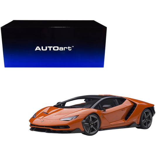 Lamborghini Centenario Arancio Argos / Pearl Orange with Carbon Top 1/18 Model Car by Autoart