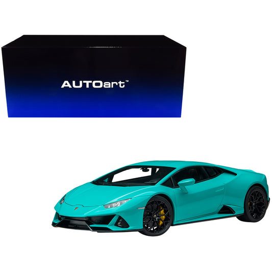 Lamborghini Huracan EVO Blu Glauco Blue 1/18 Model Car by Autoart