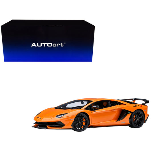 Lamborghini Aventador SVJ Arancio Atlas Pearl Orange 1/18 Model Car by Autoart