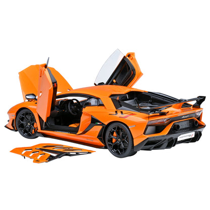 Lamborghini Aventador SVJ Arancio Atlas Pearl Orange 1/18 Model Car by Autoart