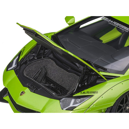 Lamborghini Aventador Liberty Walk LB-Works Pearl Green Metallic Limited Edition 1/18 Model Car by Autoart