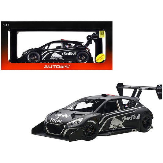 Peugeot 208 T16 Pikes Peak "Red Bull" Presentation Car Black 1/18 Model Car by Autoart