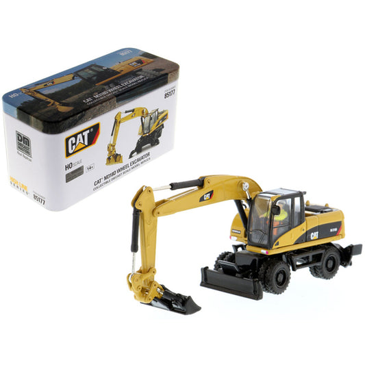 CAT Caterpillar M318D Wheeled Excavator with Operator "High Line" Series 1/87 (HO) Scale Diecast Model by Diecast Masters