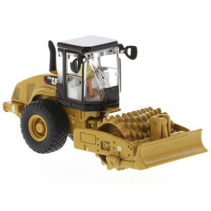 CAT Caterpillar CS56 Padfoot Drum Vibratory Soil Compactor with Operator "High Line" Series 1/87 (HO) Scale Diecast Model by Diecast Masters