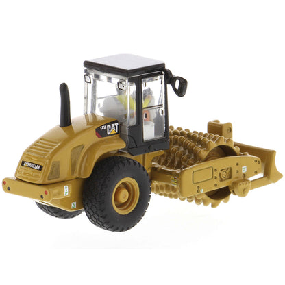 CAT Caterpillar CS56 Padfoot Drum Vibratory Soil Compactor with Operator "High Line" Series 1/87 (HO) Scale Diecast Model by Diecast Masters