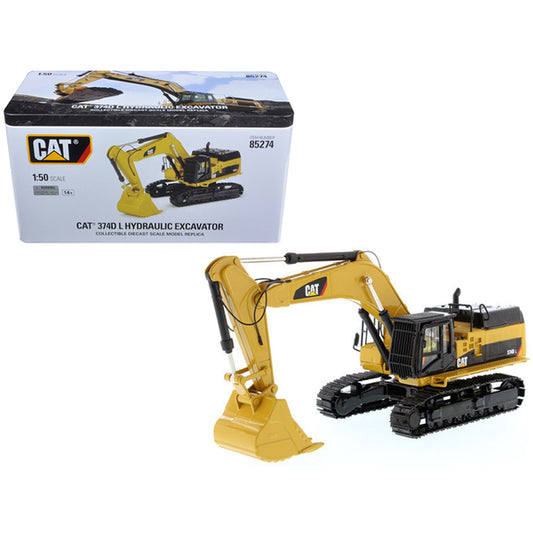 CAT Caterpillar 374D L Hydraulic Excavator with Operator "High Line" Series 1/50 Diecast Model by Diecast Masters