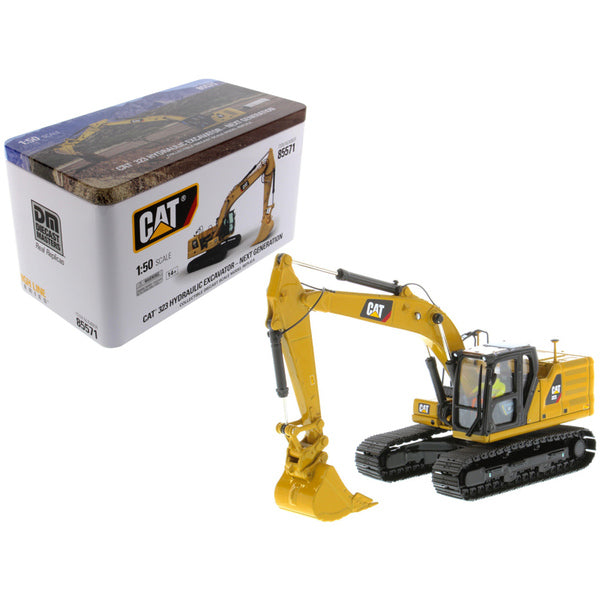 CAT Caterpillar 323 Hydraulic Excavator with Operator Next Generation Design "High Line Series" 1/50 Diecast Model by Diecast Masters