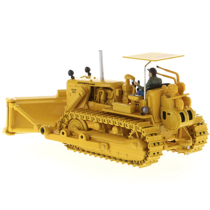 CAT Caterpillar D7C Track-Type Tractor Dozer Yellow with Operator "Vintage Series" 1/50 Diecast Model by Diecast Masters