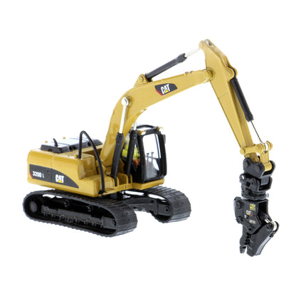 CAT Caterpillar 320D L Hydraulic Excavator with Multiple Work Tools and Operator "High Line" Series 1/87 (HO) Scale Diecast Model by Diecast Masters