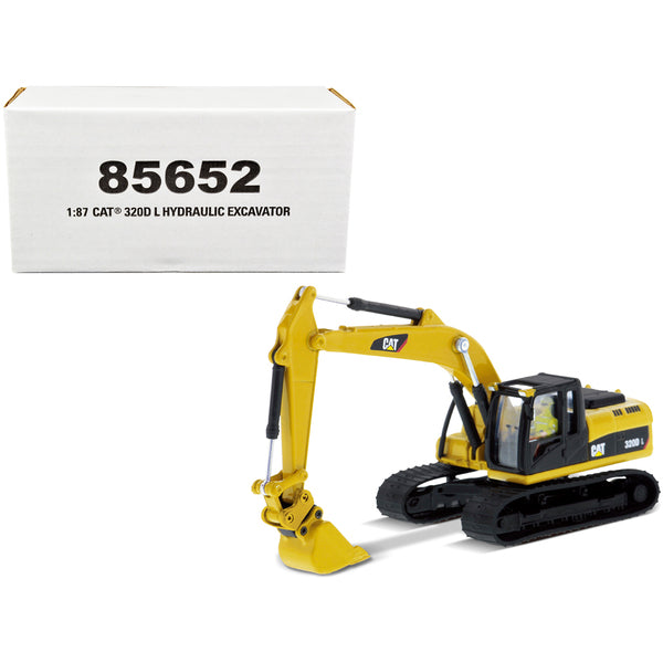 CAT Caterpillar 320D L Hydraulic Excavator with Multiple Work Tools and Operator "High Line" Series 1/87 (HO) Scale Diecast Model by Diecast Masters