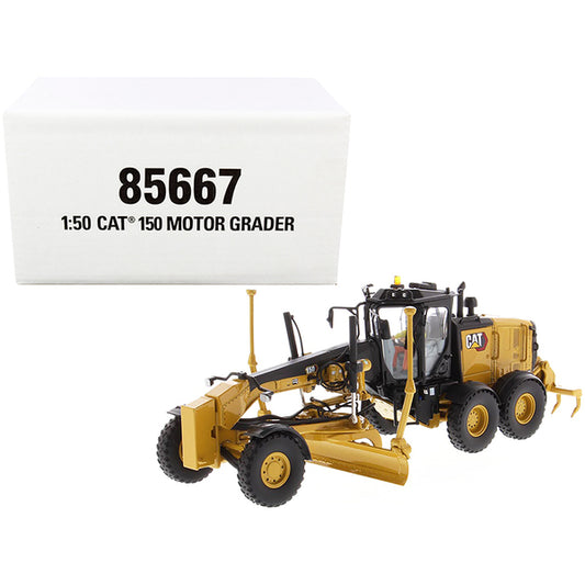 CAT Caterpillar 150 Motor Grader with Operator "High Line Series" 1/50 Diecast Model by Diecast Masters