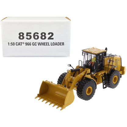 CAT Caterpillar 966 GC Wheel Loader Yellow with Operator "High Line Series" 1/50 Diecast Model by Diecast Masters