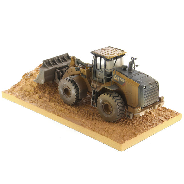 CAT Caterpillar 966M Wheel Loader with Operator (Dirty Version) "Weathered" Series 1/50 Diecast Model by Diecast Masters