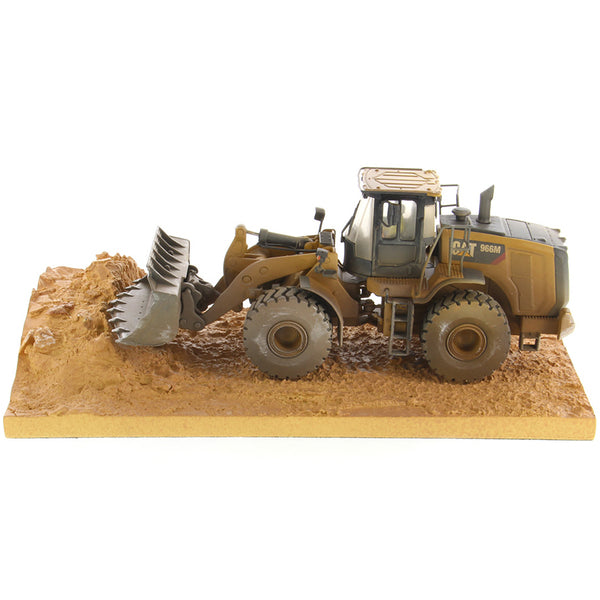 CAT Caterpillar 966M Wheel Loader with Operator (Dirty Version) "Weathered" Series 1/50 Diecast Model by Diecast Masters