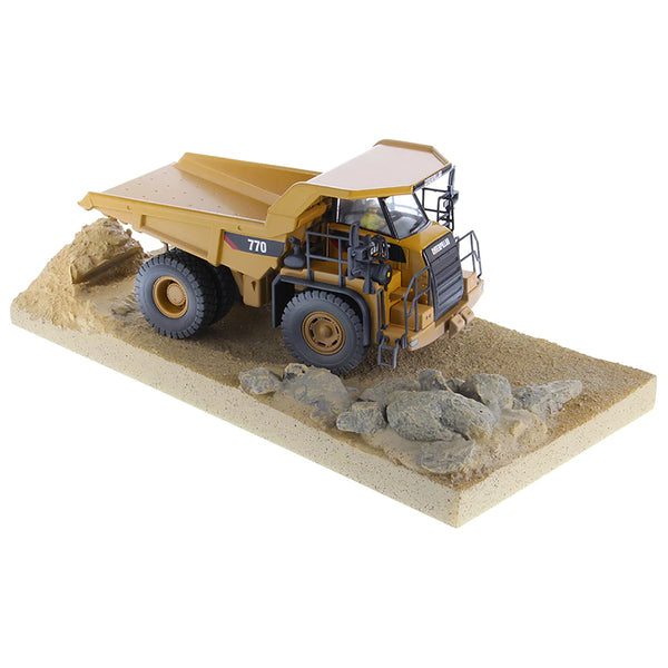 CAT Caterpillar 770 Off-Highway Truck Yellow (Weathered) with Operator "Weathered" Series 1/50 Diecast Model by Diecast Masters