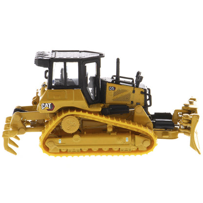 CAT Caterpillar D5 Track-Type Dozer Yellow with Fine Grading Undercarriage and Foldable Blade "High Line Series" 1/87 (HO) Scale Diecast Model by Diecast Masters