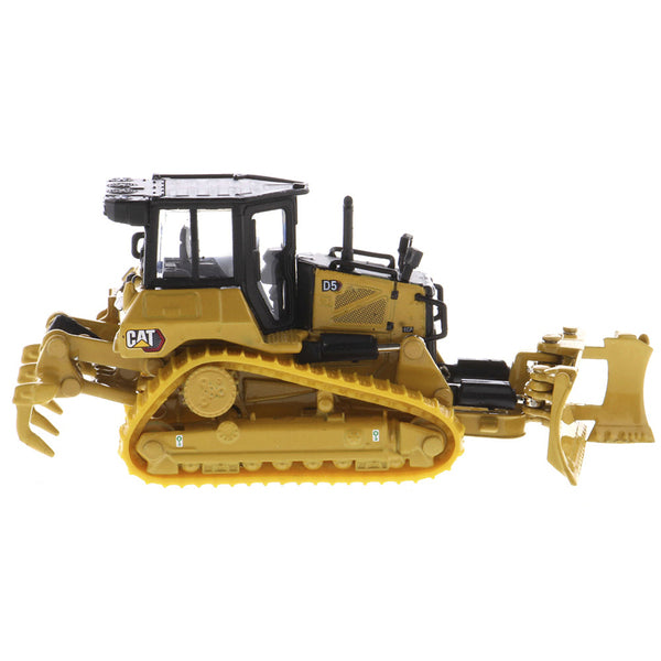 CAT Caterpillar D5 Track-Type Dozer Yellow with Fine Grading Undercarriage and Foldable Blade "High Line Series" 1/87 (HO) Scale Diecast Model by Diecast Masters