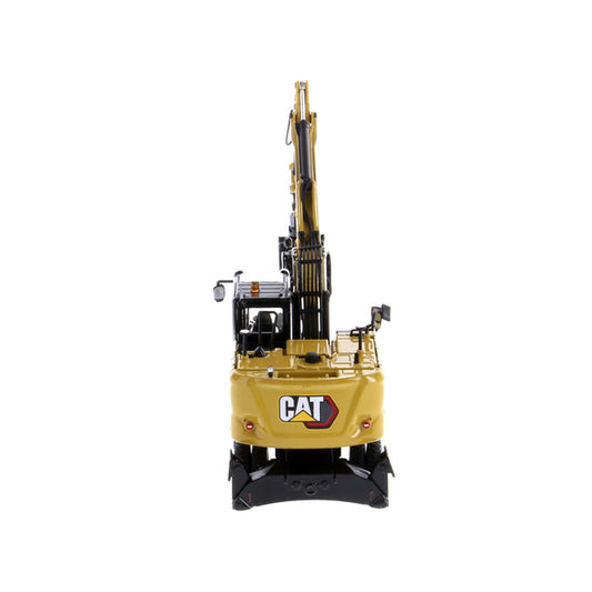 CAT Caterpillar M318 Wheeled Excavator Yellow with Operator "High Line" Series 1/50 Diecast Model by Diecast Masters