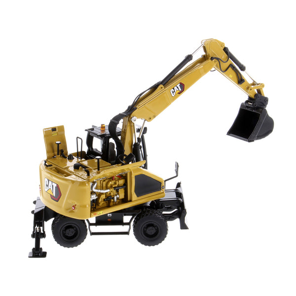 CAT Caterpillar M318 Wheeled Excavator Yellow with Operator "High Line" Series 1/50 Diecast Model by Diecast Masters