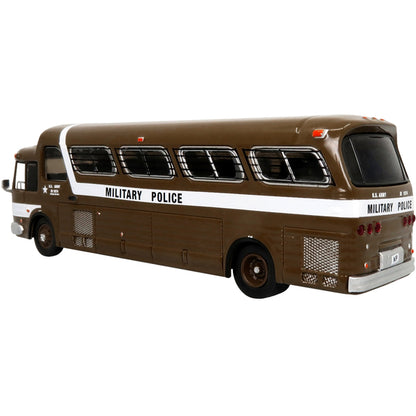 1966 GM PD4107 "Buffalo" Coach Bus U.S. Army Military Police Destination: "Fort Dix" "Vintage Bus & Motorcoach Collection" 1/87 Diecast Model by Iconic Replicas