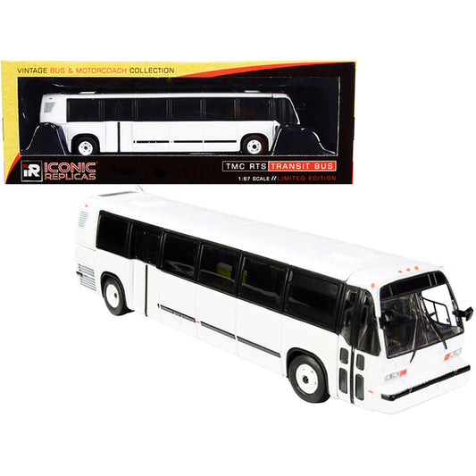 1999 TMC RTS Transit Bus Blank White "The Vintage Bus & Motorcoach Collection" 1/87 (HO) Diecast Model by Iconic Replicas