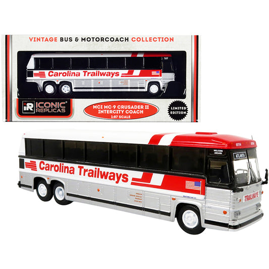 1980 MCI MC-9 Crusader II Intercity Coach Bus "Atlanta" "Carolina Trailways" "Vintage Bus & Motorcoach Collection" 1/87 (HO) Diecast Model by Iconic Replicas