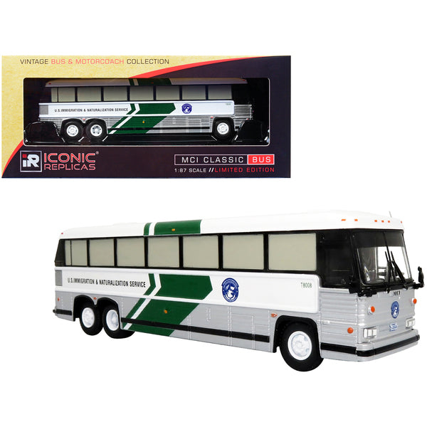 MCI MC-12 Coach Classic Bus "U.S. Immigration & Naturalization Service" "Vintage Bus & Motorcoach Collection" 1/87 Diecast Model by Iconic Replicas