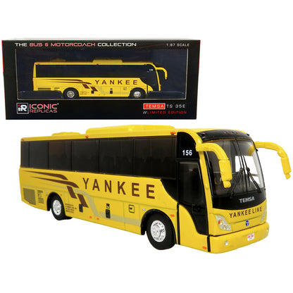 TEMSA TS 35E Coach Bus Yellow "Yankee Trails" "The Bus & Motorcoach Collection" 1/87 Diecast Model by Iconic Replicas