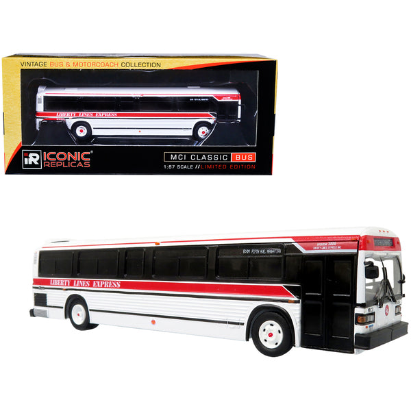 MCI Classic City Bus Liberty Lines Express "BXM Fifth Ave. Manhattan" "Vintage Bus & Motorcoach Collection" 1/87 Diecast Model by Iconic Replicas