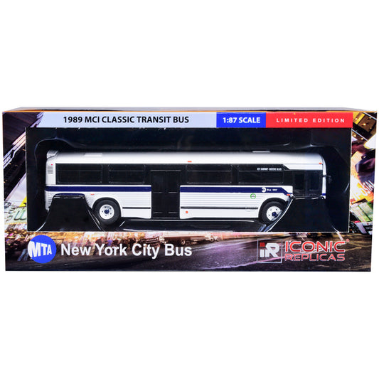 1989 MCI Classic Transit Bus MTA New York "Q11 Subway-Queens Blvd." "MTA New York City Bus" Series 1/87 Diecast Model by Iconic Replicas