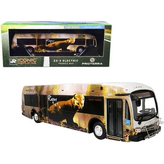 Proterra ZX5 Electric Transit Bus "Roam Transit" "1 Banff Gondola" 1/87 (HO) Diecast Model by Iconic Replicas