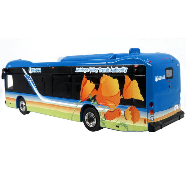 BYD K8M Electric Transit Bus Antelope Valley Transit Authority (AVTA) "4 Lancaster Blvd." Limited Edition 1/87 (HO) Diecast Model by Iconic Replicas