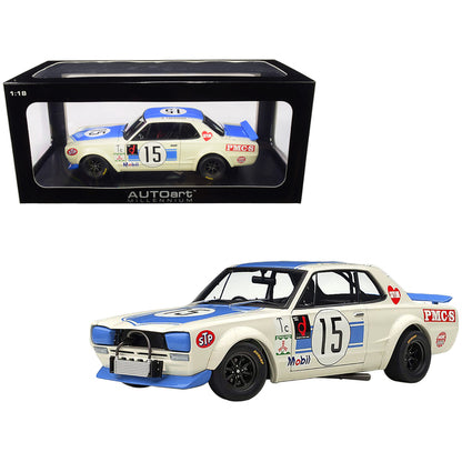 Nissan Skyline GT-R (KPGC-10) #15 K. Takahashi Winner Racing 1972 Fuji 300 km Speed Race "Millennium" Series 1/18 Diecast Model Car by Autoart