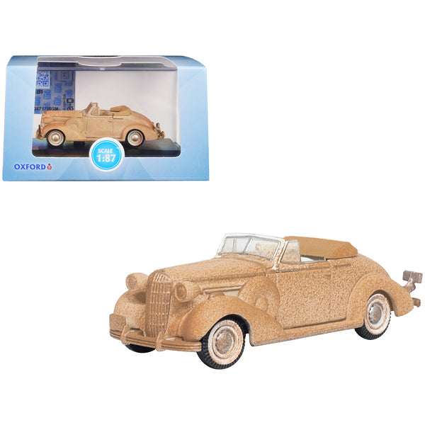 1936 Buick Special Convertible Coupe Beige (Rusted) "Junkyard Project" 1/87 (HO) Scale Diecast Model Car by Oxford Diecast