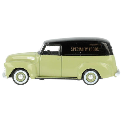 1950 Chevrolet Panel Van "Speciality Foods" Light Green and Black 1/87 (HO) Scale Diecast Model Car by Oxford Diecast