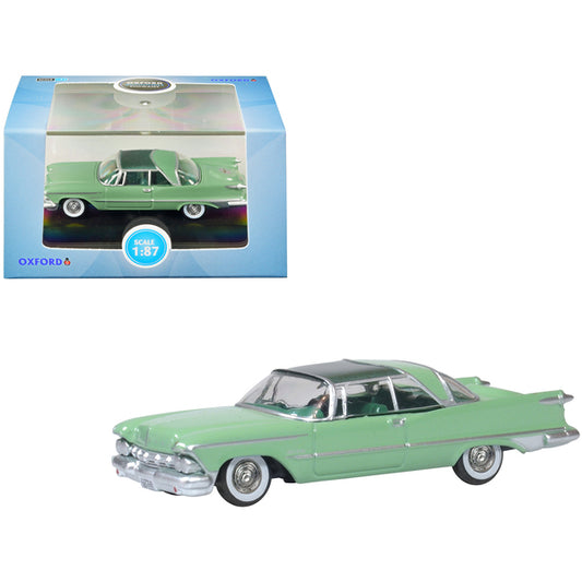 1959 Chrysler Imperial Crown 2 Door Hardtop Highland Green and Ballad Green 1/87 (HO) Scale Diecast Model Car by Oxford Diecast