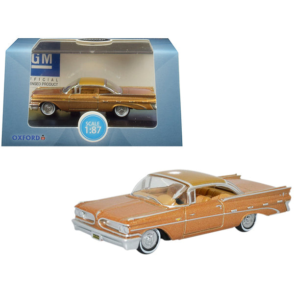 1959 Pontiac Bonneville Coupe Canyon Copper Metallic 1/87 (HO) Scale Diecast Model Car by Oxford Diecast