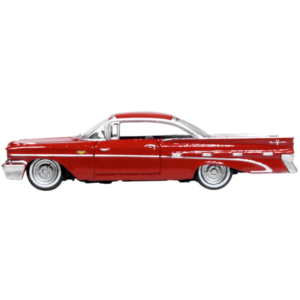 1959 Pontiac Bonneville Coupe Mandalay Red 1/87 (HO) Scale Diecast Model Car by Oxford Diecast