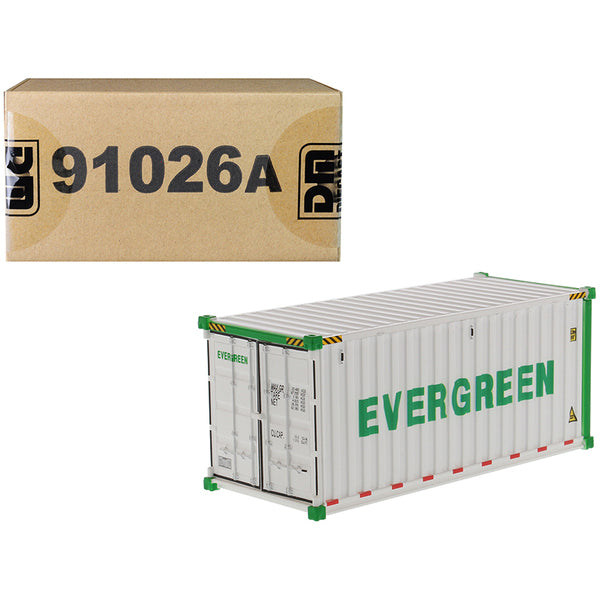 20' Refrigerated Sea Container "EverGreen" White "Transport Series" 1/50 Model by Diecast Masters