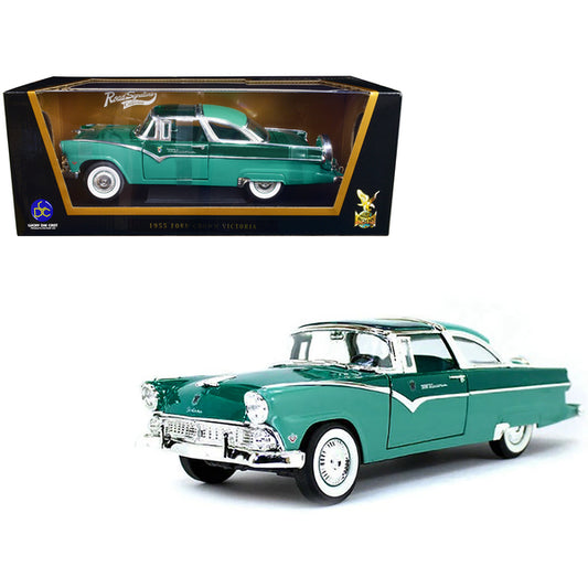 1955 Ford Fairlane Crown Victoria Green 1/18 Diecast Model Car by Road Signature