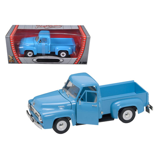 1953 Ford F-100 Pickup Truck Light Blue 1/18 Diecast Model Car by Road Signature