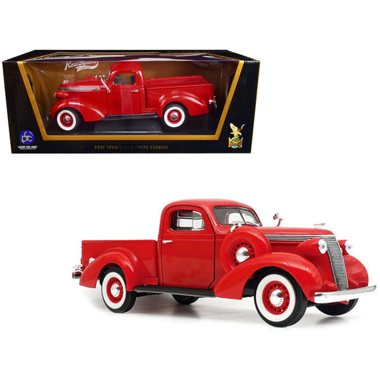 1937 Studebaker Coupe Express Pickup Truck Red 1/18 Diecast Model Car by Road Signature