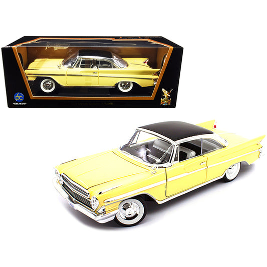 1961 DeSoto Adventurer Yellow with Black Top 1/18 Diecast Model Car by Road Signature