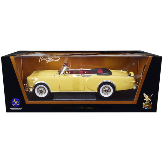 1953 Packard Caribbean Yellow 1/18 Diecast Model Car by Road Signature