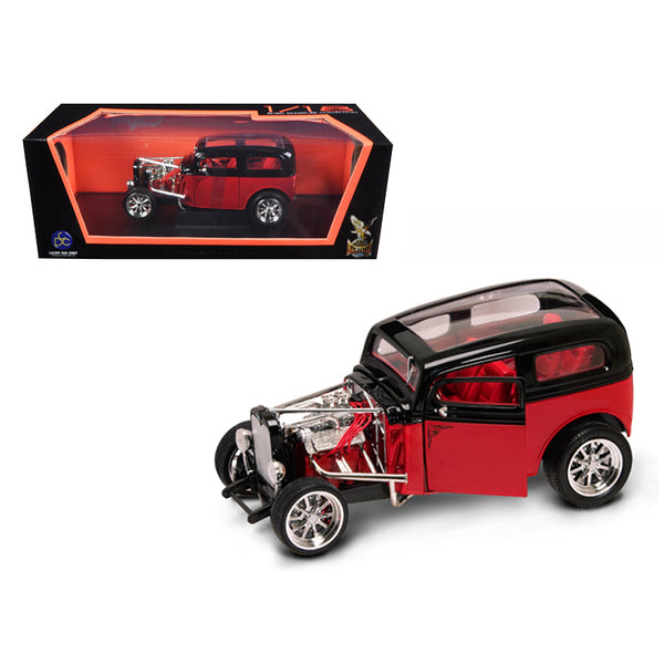 1931 Ford Model A Custom Red/Black Custom 1/18 Diecast Model Car by Road Signature